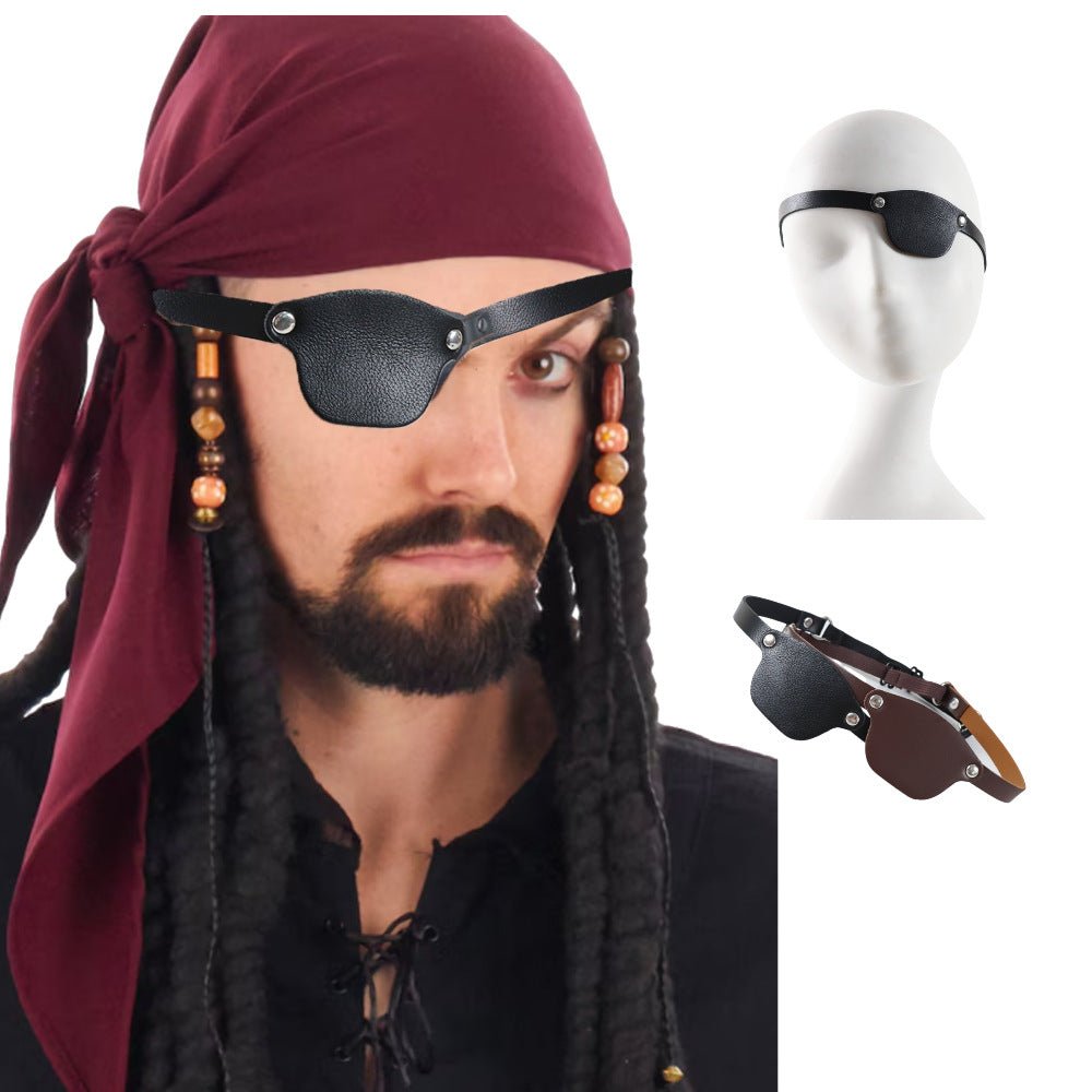 Halloween Pirates of the Caribbean Single Eye Mask Vintage Leather Single Eye Mask Medieval Gothic Single Eye Mask