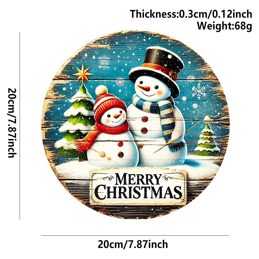 in stock Christmas Creative Hanging Wooden Crafts Round Door Sign Wooden Tag Series Decorative Pendant