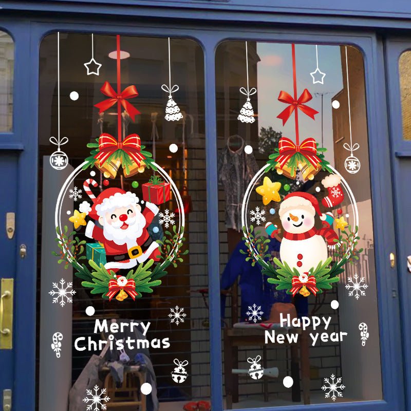 New Christmas Wall Stickers Glass Door Stickers Decoration Decorations Santa Claus Electrostatic Painting Window Window Stickers