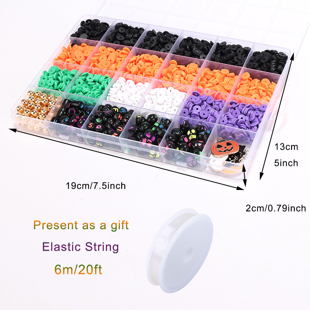 Halloween Style Soft Clay Pieces DIY Jewelry Accessories Kit Bracelet String Earrings Accessory Pack Wholesale Jewelry