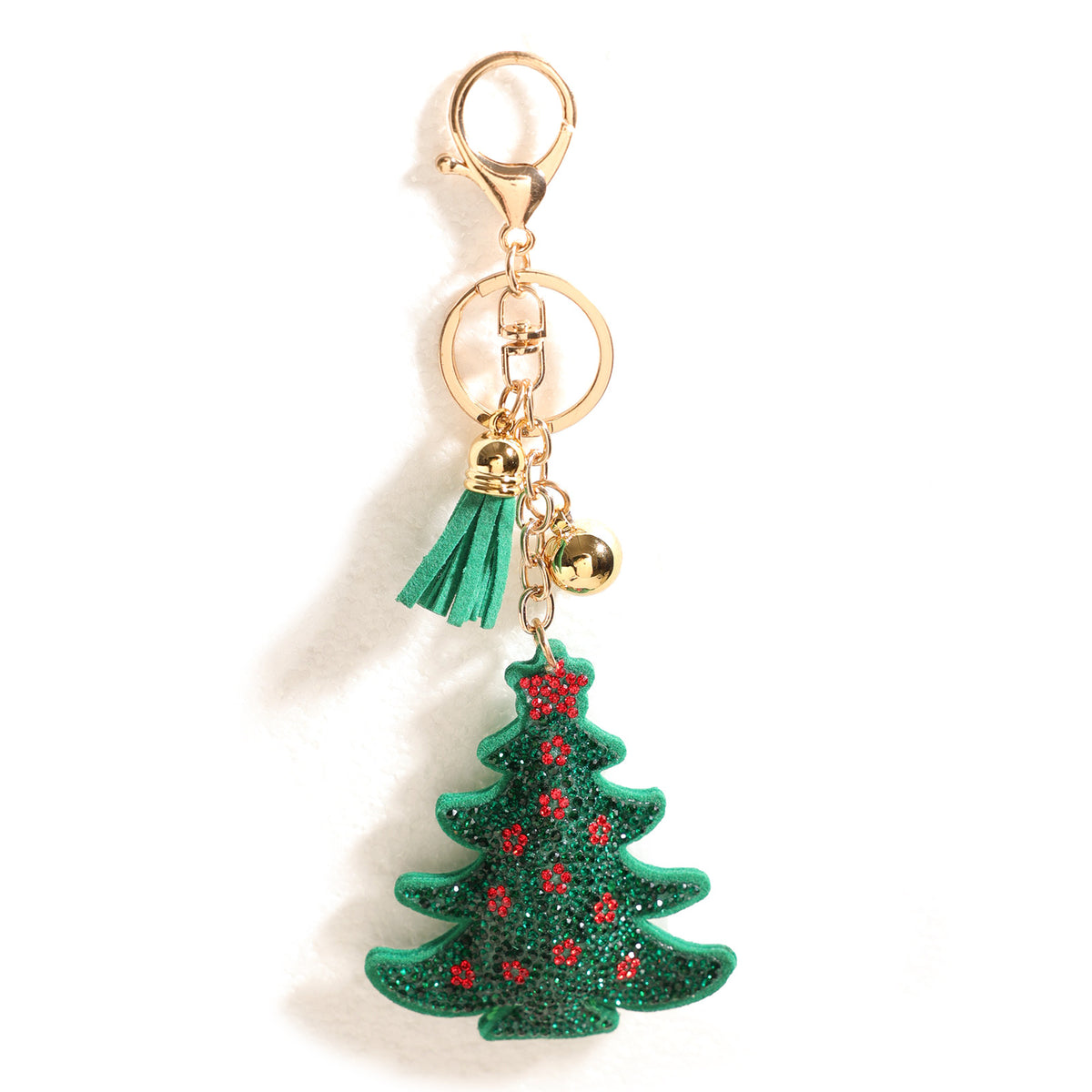 Cross-border Christmas Series Rhinestone Keychain Gift Santa Claus Reindeer Cute Creative Small Pendant Bag Hanging Ornaments