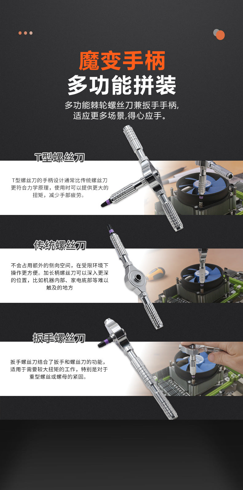 Multifunctional Ratchet Screwdriver Set 40-in-1 S2 Steel Strong Magnetic Screwdriver Household Tool Combination Set Customized