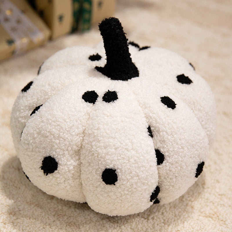 Ins Nordic Style Colorful Pumpkin Pillow Simulation Wave Dot Pumpkin Plush Toy Bedside Cushion Halloween Decoration
