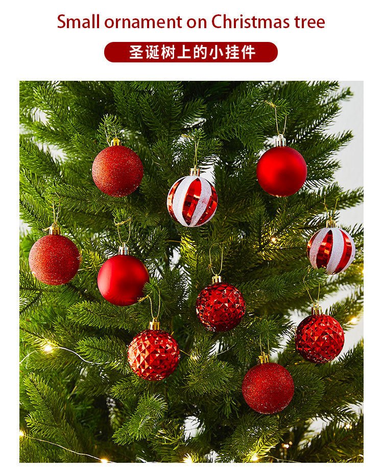 Cross-border New Christmas Tree Decoration Pendant Electroplated Paintted Ball Hanging Hollow Ball Hanging Christmas Decorations