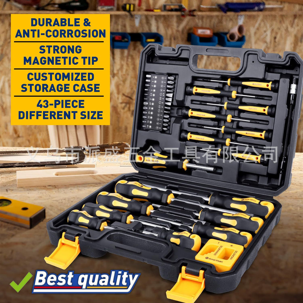 43pcs household professional portable magnetic cross screwdriver suit 43-piece screwdriver suit