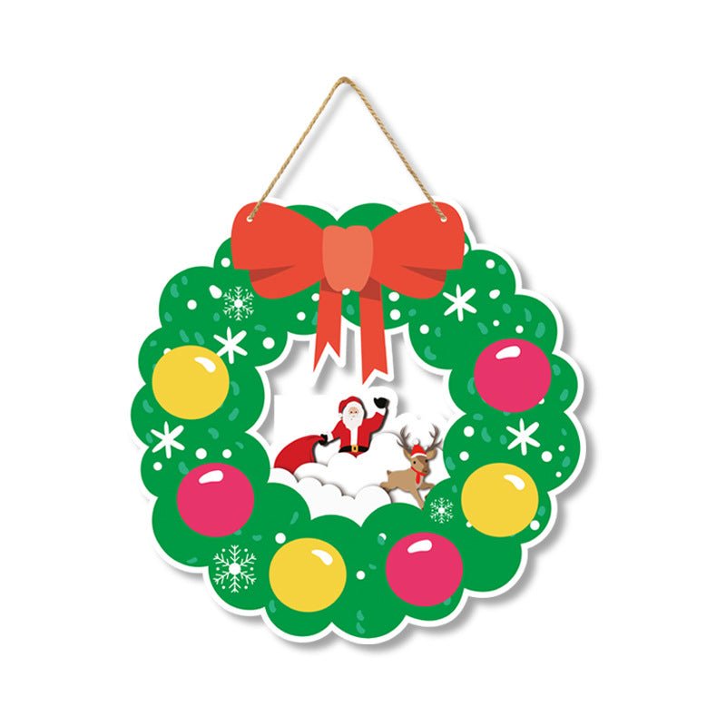 Amazon New Product Party Supplies Christmas Flag Set Christmas Garland Banner Venue Decoration