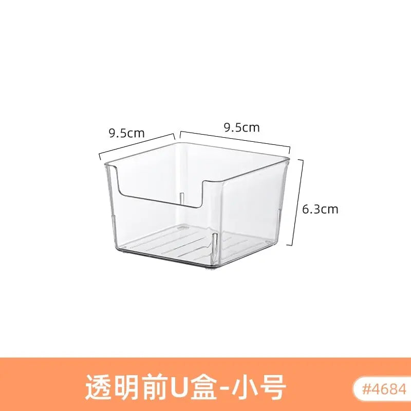 Desktop Storage Box Drawer Built-in Partition Transparent Acrylic Narrow Long Rectangular Cosmetic Workstation Kitchen Kasa & Pet