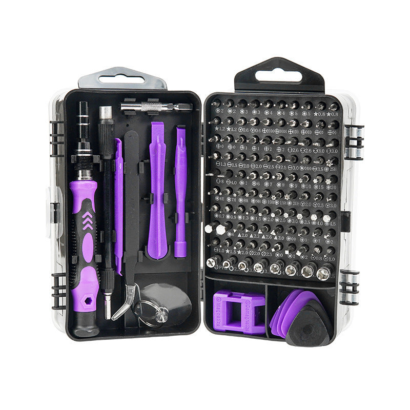 Hardware Clock 115-in-1 Screwdriver Set Crv Material Cross-Border Wholesale Disassembly Tool Set