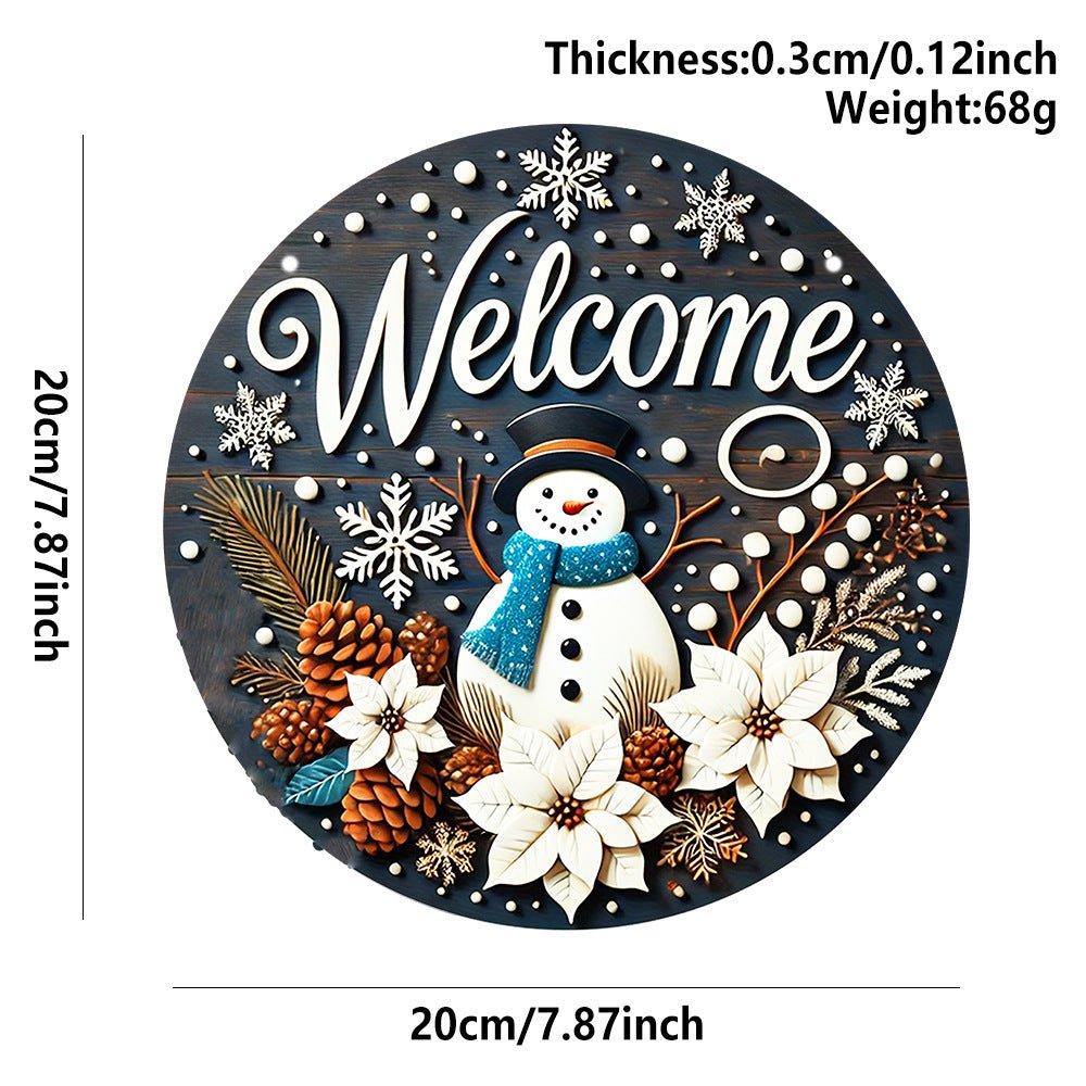 in stock Christmas Creative Hanging Wooden Crafts Round Door Sign Wooden Tag Series Decorative Pendant