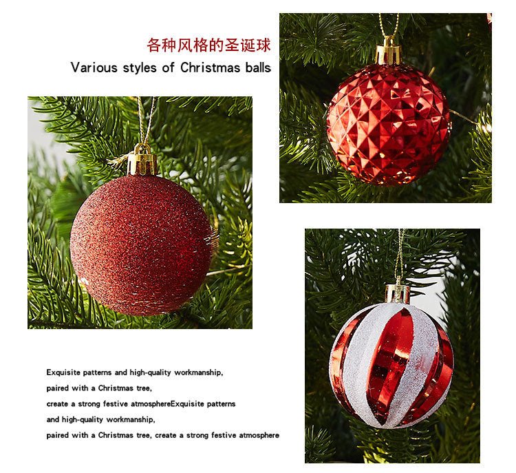 Cross-border New Christmas Tree Decoration Pendant Electroplated Paintted Ball Hanging Hollow Ball Hanging Christmas Decorations