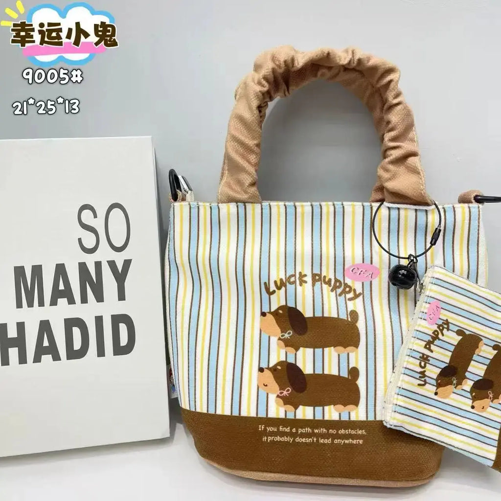 In-Stock New Small Cloth Bag Ins Cute Cartoon Women's Summer Cloth Bag Handbag Casual Tote Bag Upgrade Kasa & Pet