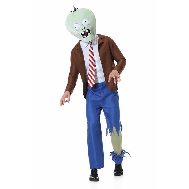 Parent-Child Clothing for Girls Adult Halloween Plants Vs. Zombies Anthropomorphic Doll Role-Playing Clothing Stage Performance Clothing