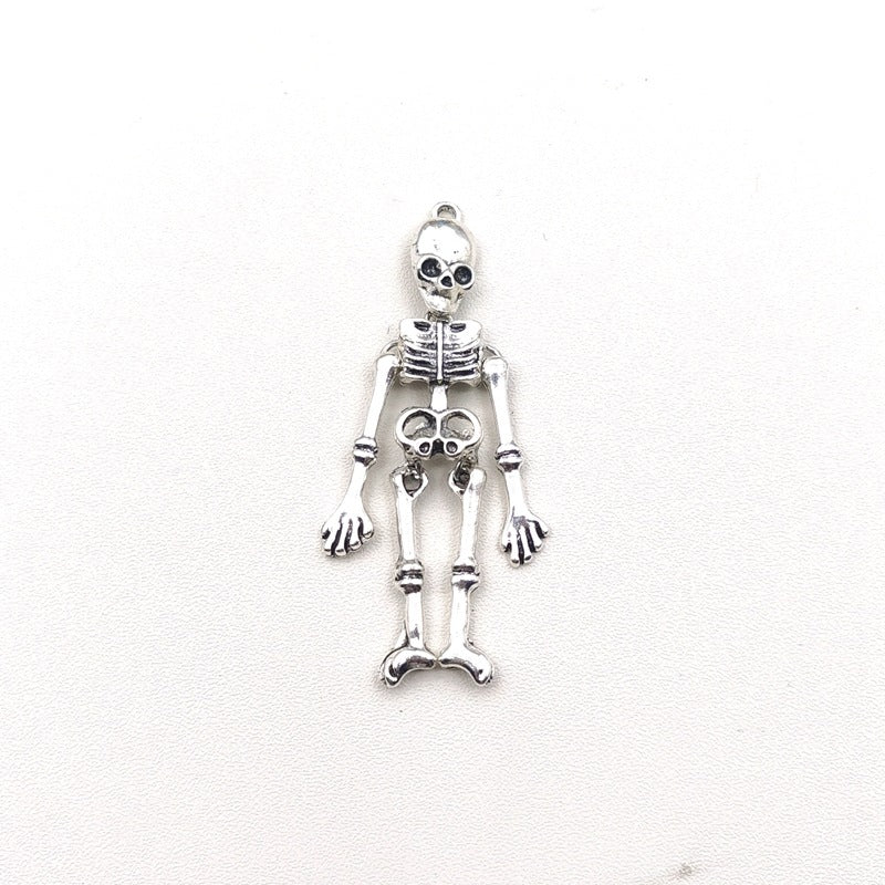 New European and American cross-border retro skull skeleton pendant, diy alloy pendant, Halloween accessories