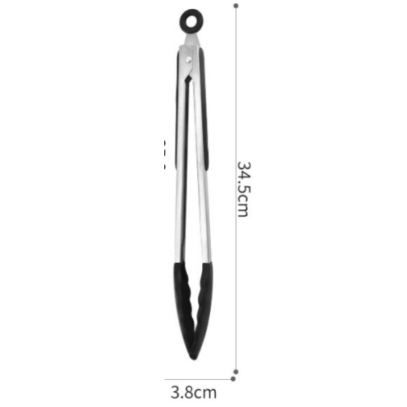 Silicone kitchenware suit 8-piece set stainless steel tube handle spatula baking scraper egg beater cooking hot pot spoon - Kasa & Pet
