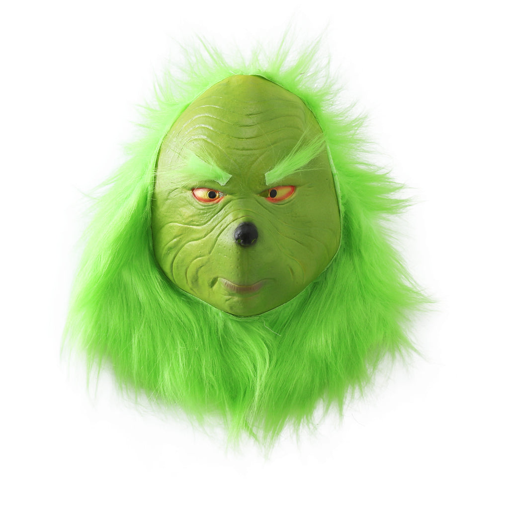 Popular Christmas clothing long hair monster cosplay Santa Claus green hair monster Grinch Christmas performance clothing