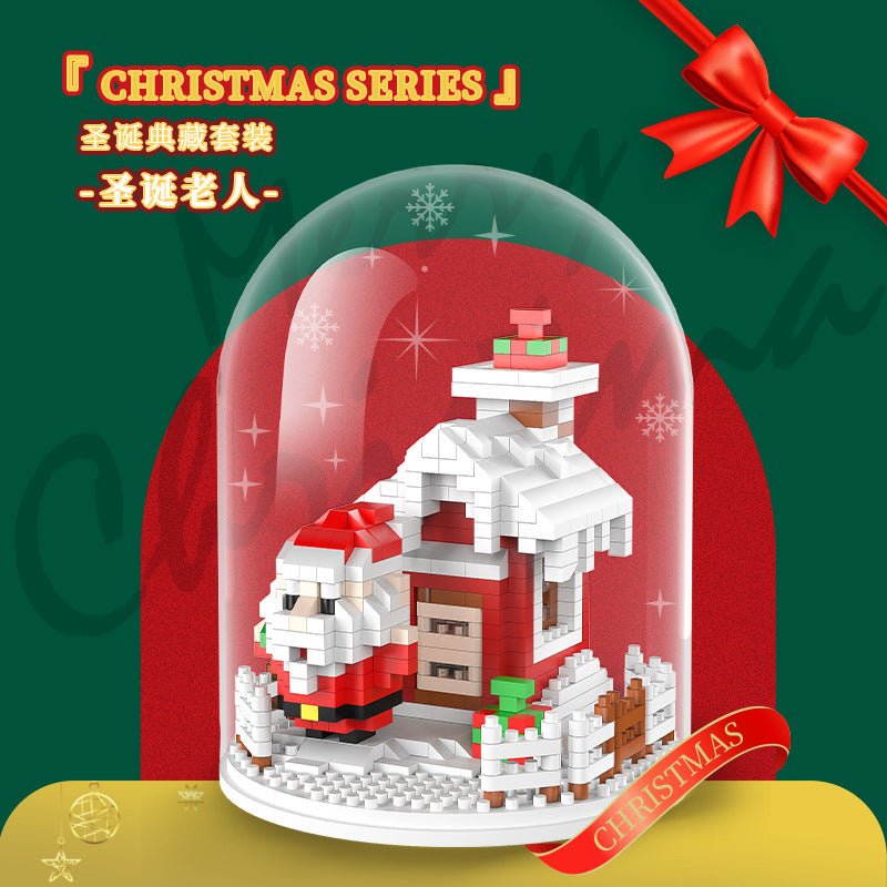 Christmas Gift Building Blocks Christmas Tree Ornaments Assembled Toys Santa Claus Building Blocks Small Particles Assembled Educational Toys