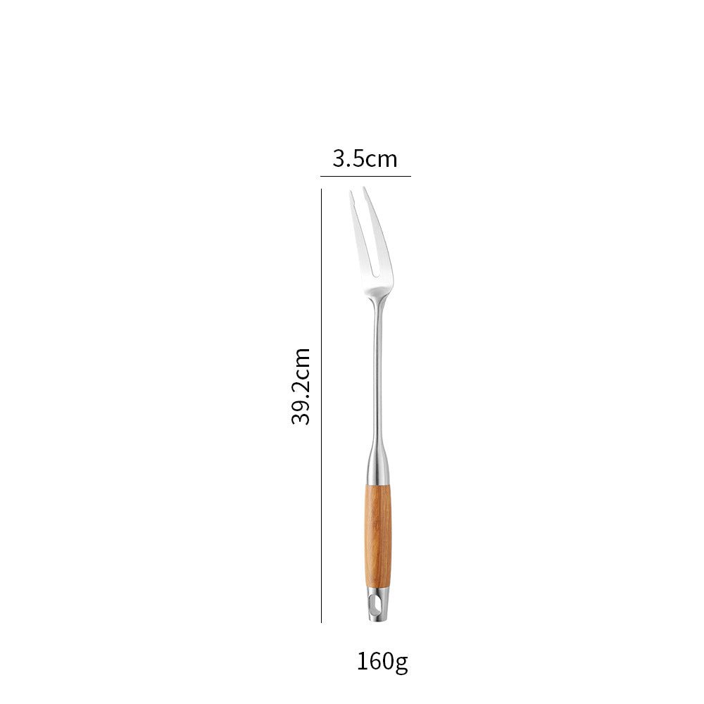 Cross-Border Kitchenware 316 Stainless Steel Spatula for Cooking Household Soup Spoon Rosewood Handle Spatula Kitchen Utensils Frying Spoon - Kasa & Pet