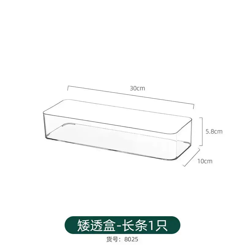 Desktop Storage Box Square Transparent Acrylic Flower Pot Sundries Cosmetics Stationery Notes Kitchen Workstation Height Kasa & Pet