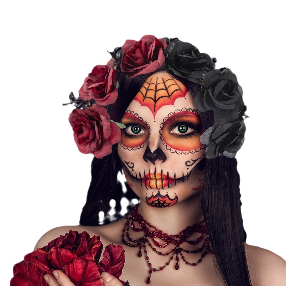 Spider Flower Party Halloween New Flower Headdress Hair Hoop Wholesale Makeup Personality European and American Cosplay