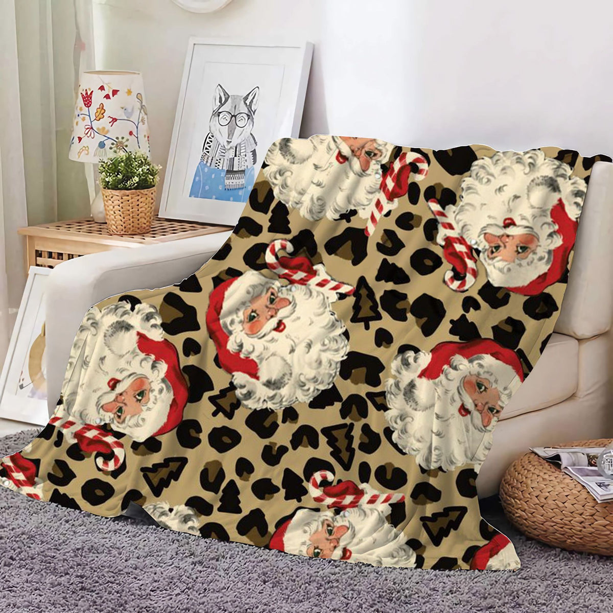 Christmas Decoration Blanket Holiday Blanket Red Festive Blanket Christmas Tree Polo Sofa Blanket Flannel Blanket - Kasa & Pet