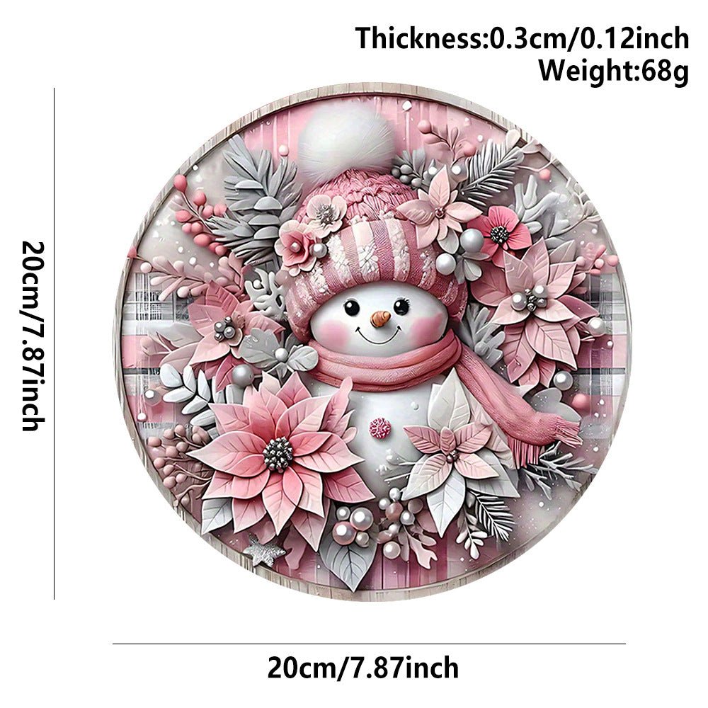 in stock Christmas Creative Hanging Wooden Crafts Round Door Sign Wooden Tag Series Decorative Pendant