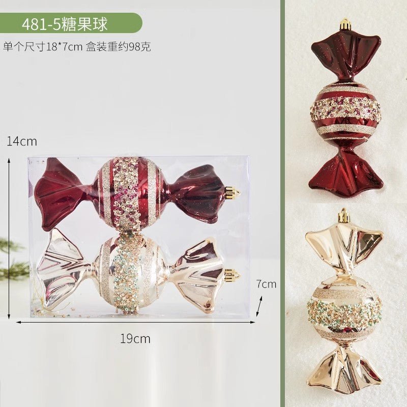 Christmas Tree Decoration Home Gold Velvet Bow Large Pendant Photo Atmosphere Props Atmosphere Flocking Bow - Kasa & Pet