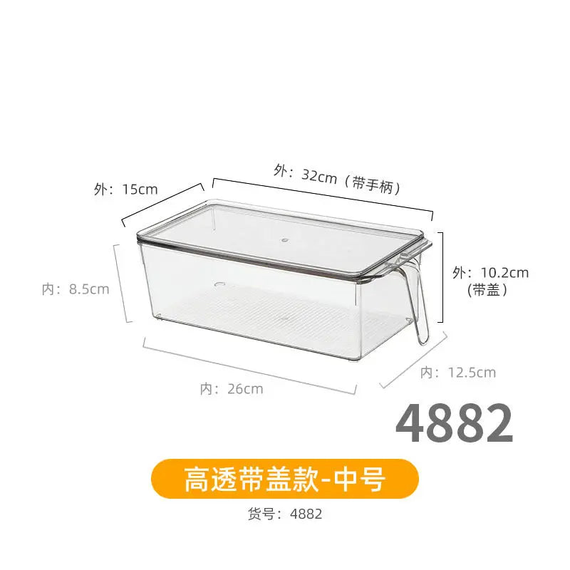Desktop Storage Box with Lid Flip-Top Rectangular Transparent Acrylic Storage Box Kitchen Cosmetics Sundry Work Station Kasa & Pet