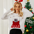 Cross-Border Popular European and American Design Knitted Tops Christmas Cartoon Jacquard Sweaters Embroidered Bear Christmas Sweaters