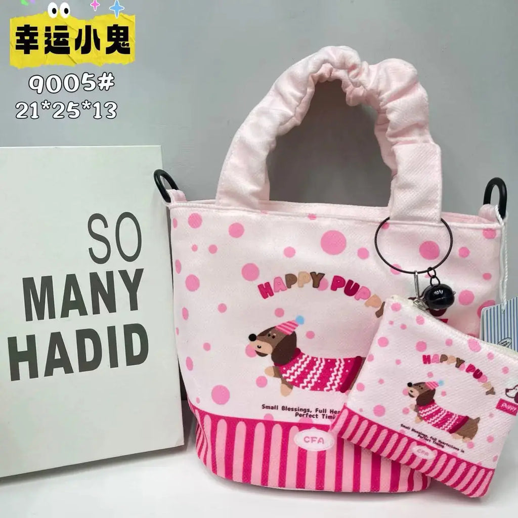 In-Stock New Small Cloth Bag Ins Cute Cartoon Women's Summer Cloth Bag Handbag Casual Tote Bag Upgrade Kasa & Pet