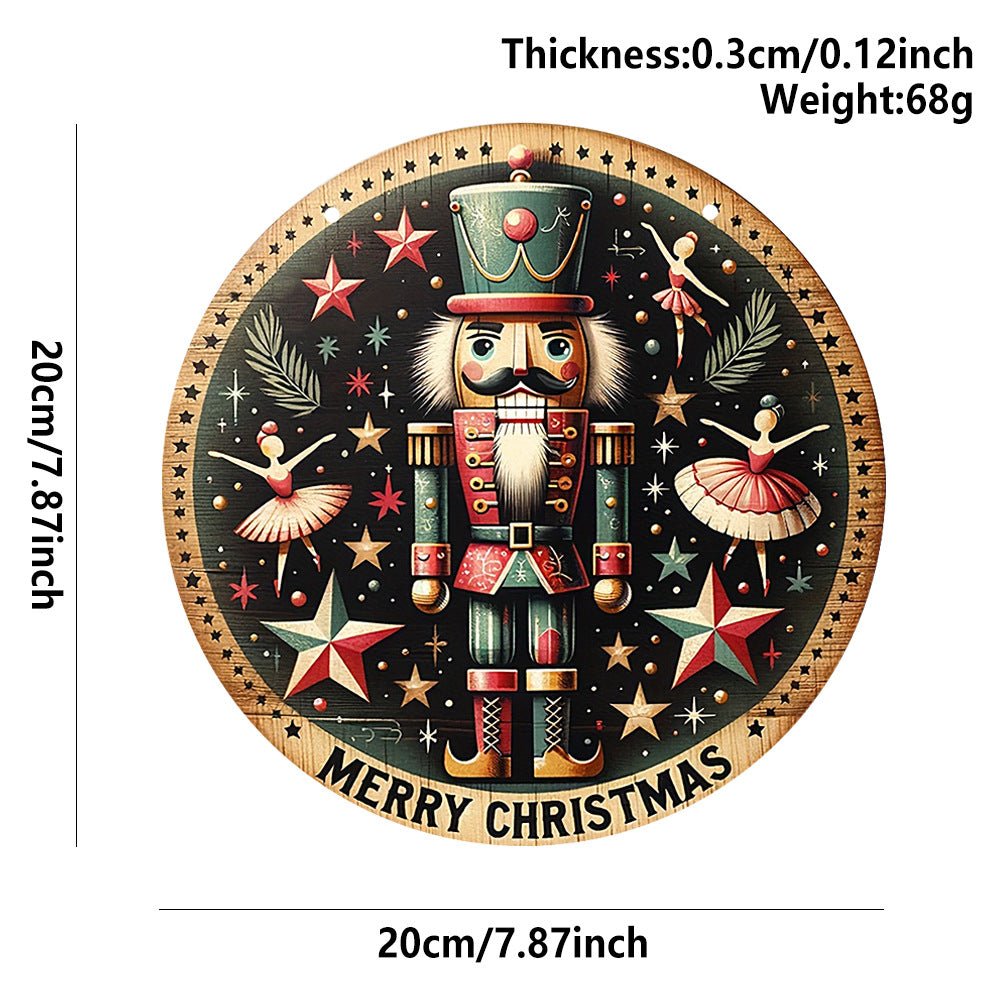 in stock Christmas Creative Hanging Wooden Crafts Round Door Sign Wooden Tag Series Decorative Pendant