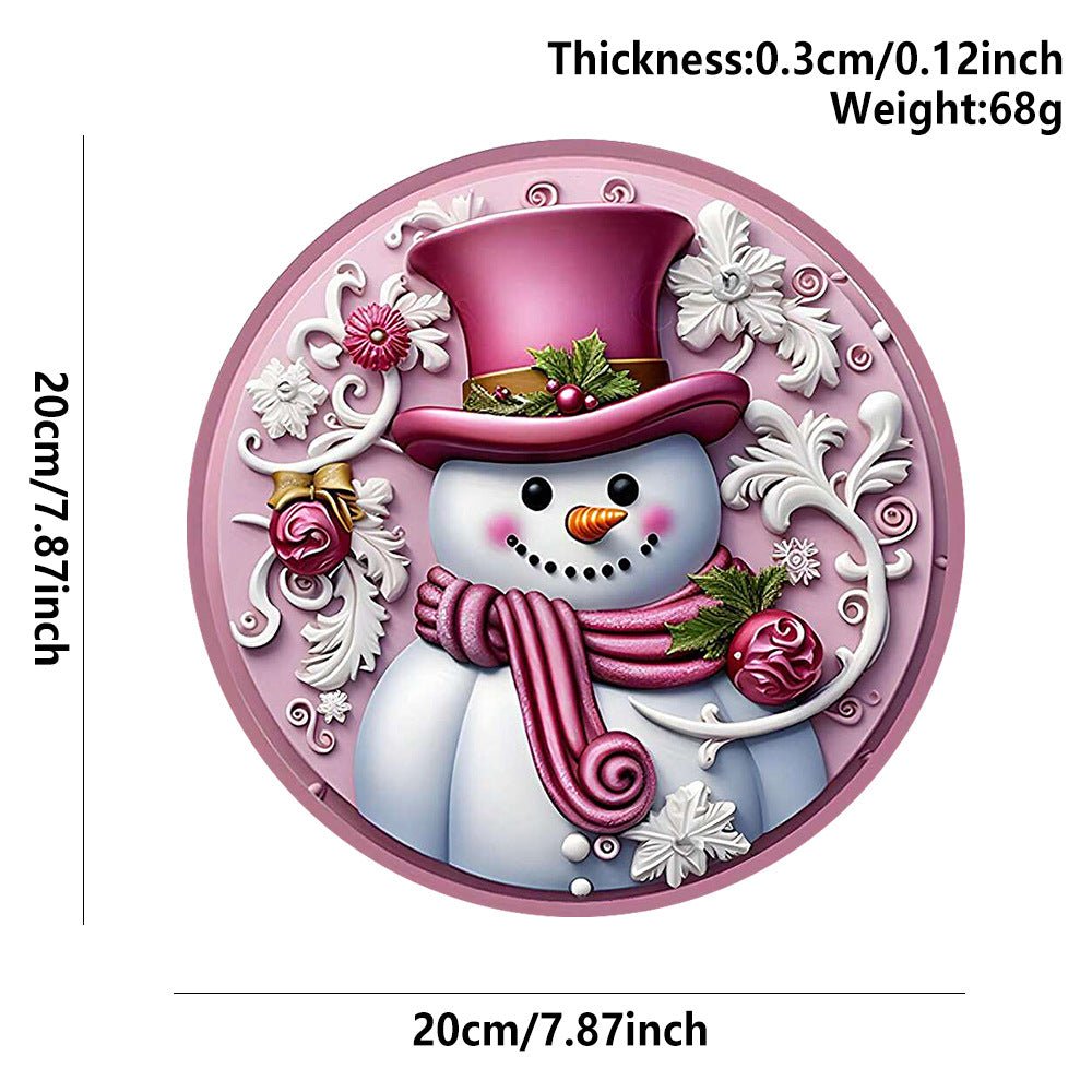 in stock Christmas Creative Hanging Wooden Crafts Round Door Sign Wooden Tag Series Decorative Pendant