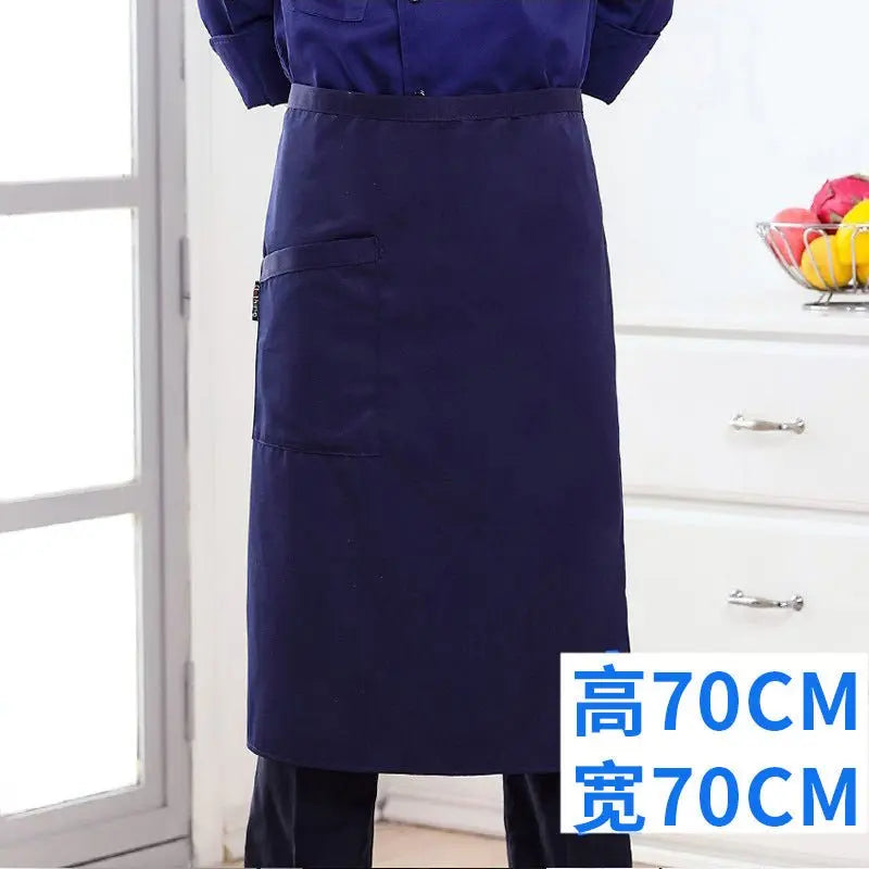 Chef work clothes apron half-length men's and women's hotel restaurant restaurant kitchen catering business special half-waist - Kasa & Pet