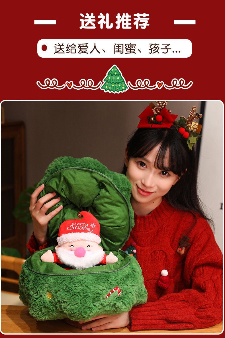 Cross-Border New Santa Claus Doll Simulation Christmas Tree Pillow Sofa Christmas Ornaments Happy Christmas Series