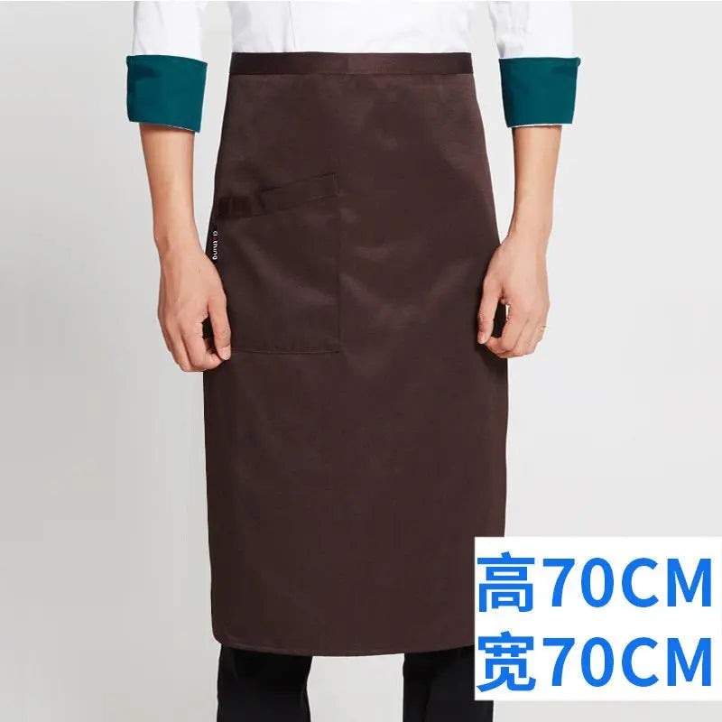Chef work clothes apron half-length men's and women's hotel restaurant restaurant kitchen catering business special half-waist - Kasa & Pet