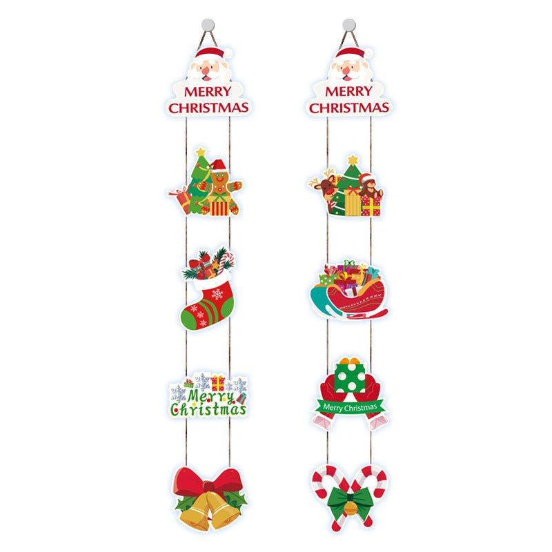 Amazon New Product Party Supplies Christmas Flag Set Christmas Garland Banner Venue Decoration