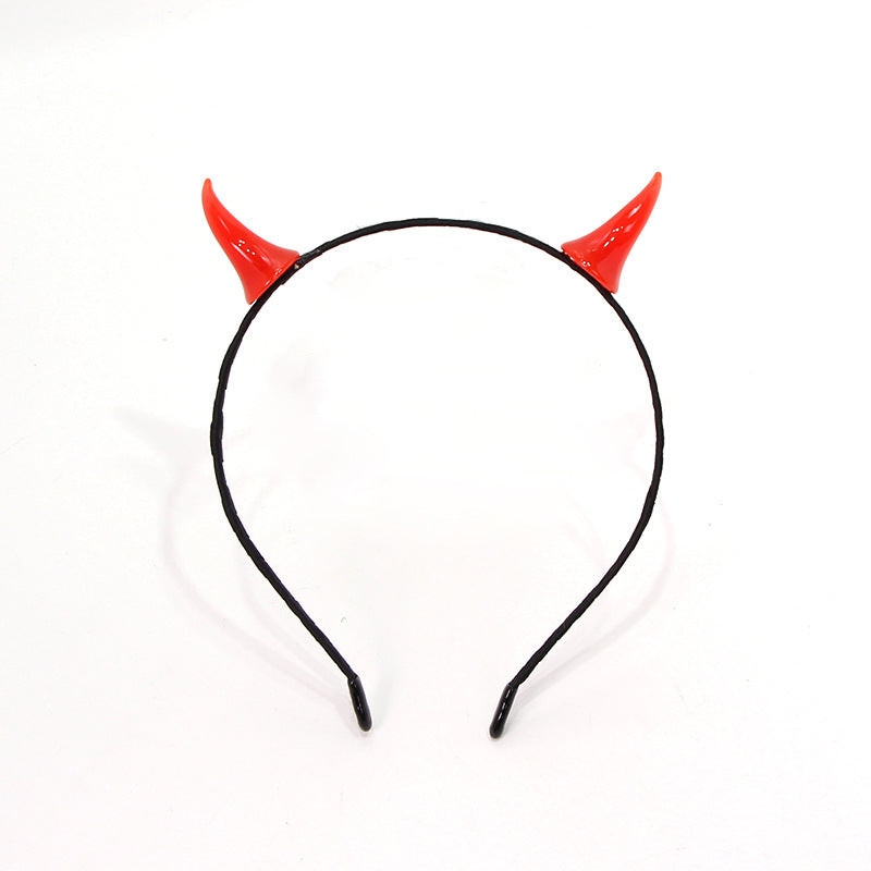 Cute Devil Horn Hairband New Halloween Day Dress Up Headwear Red Horn Hairpin COS Hair Accessories Cross Border