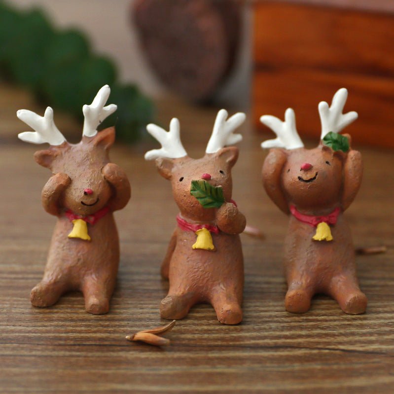 Christmas Decorations Christmas Tree Ornaments Decorative Props Scene Layout Simulation Elk Doll Christmas Ornaments