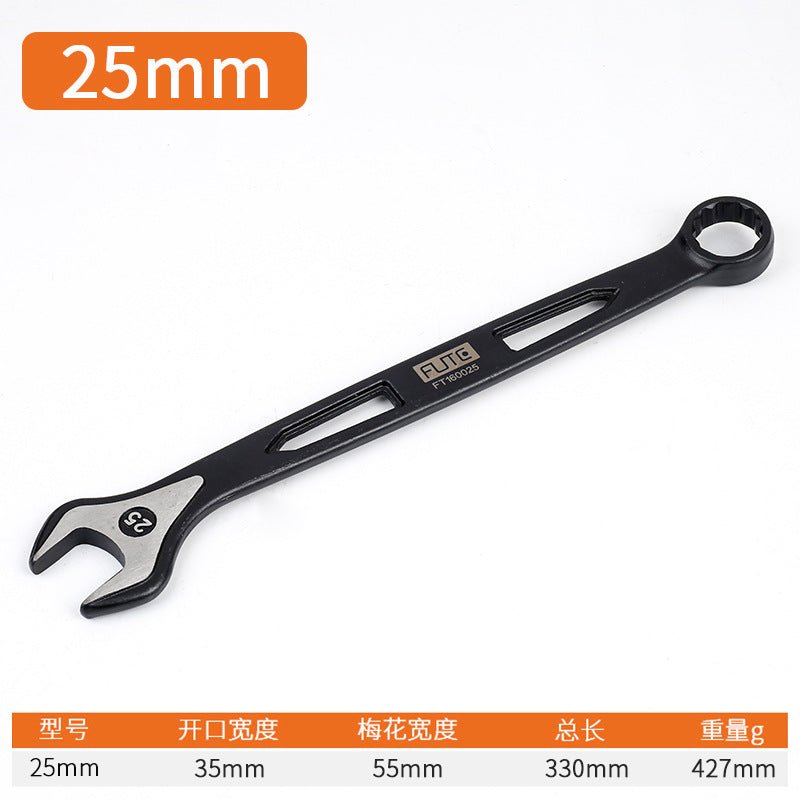 [Industrial dual-purpose wrench] Chrome vanadium steel forged handle hollow black quick wrench extended open-end wrench