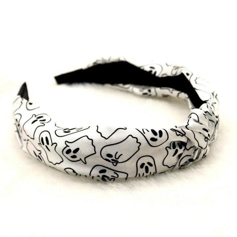 Cross-border wholesale Amazon Halloween pumpkin knotted hairband high cranial top headband hairpin high sense hair cave hair accessories