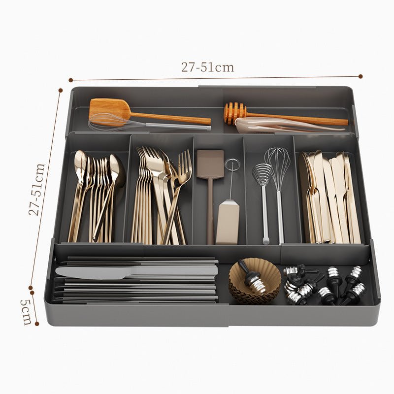 Kitchen Drawer Partition Tableware Storage Box Knife and Fork Chopsticks Storage Rack Kitchenware Storage Household Cabinet Built-in Partition - Kasa & Pet