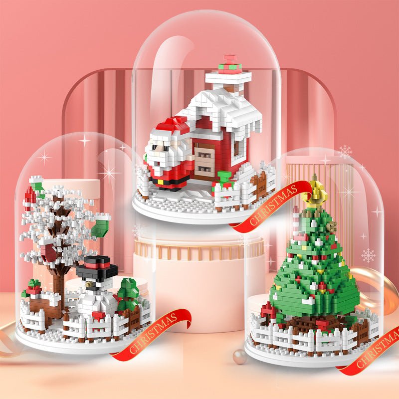 Christmas Gift Building Blocks Christmas Tree Ornaments Assembled Toys Santa Claus Building Blocks Small Particles Assembled Educational Toys
