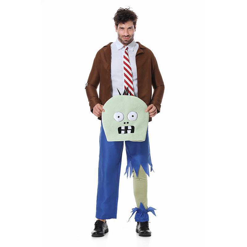 Parent-Child Clothing for Girls Adult Halloween Plants Vs. Zombies Anthropomorphic Doll Role-Playing Clothing Stage Performance Clothing