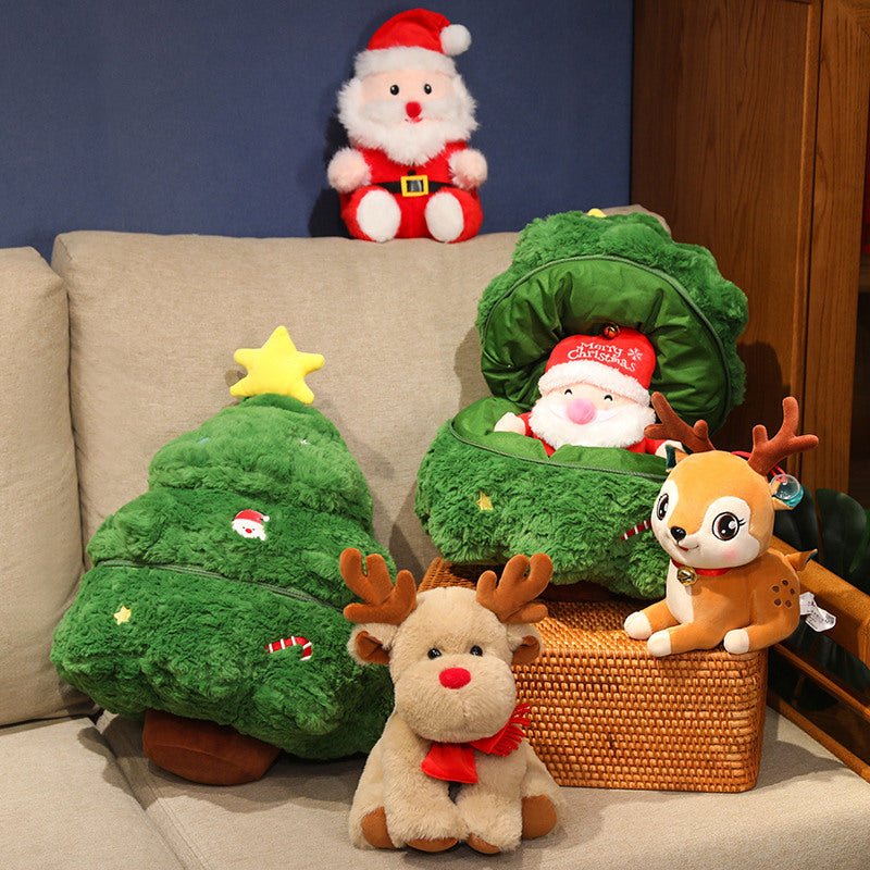 Cross-Border Merry Christmas Tree Doll Plush Toy Christmas Pillow Old Man Elk Doll Christmas Eve Children's Gift