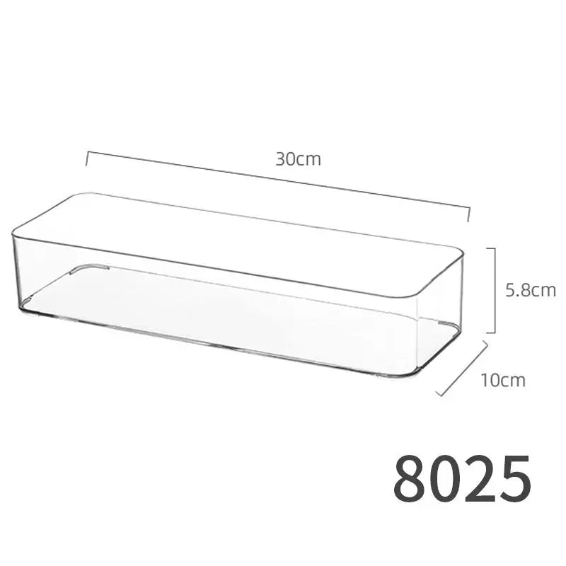 Desktop Storage Box with Lid Flip-Top Rectangular Transparent Acrylic Storage Box Kitchen Cosmetics Sundry Work Station Kasa & Pet