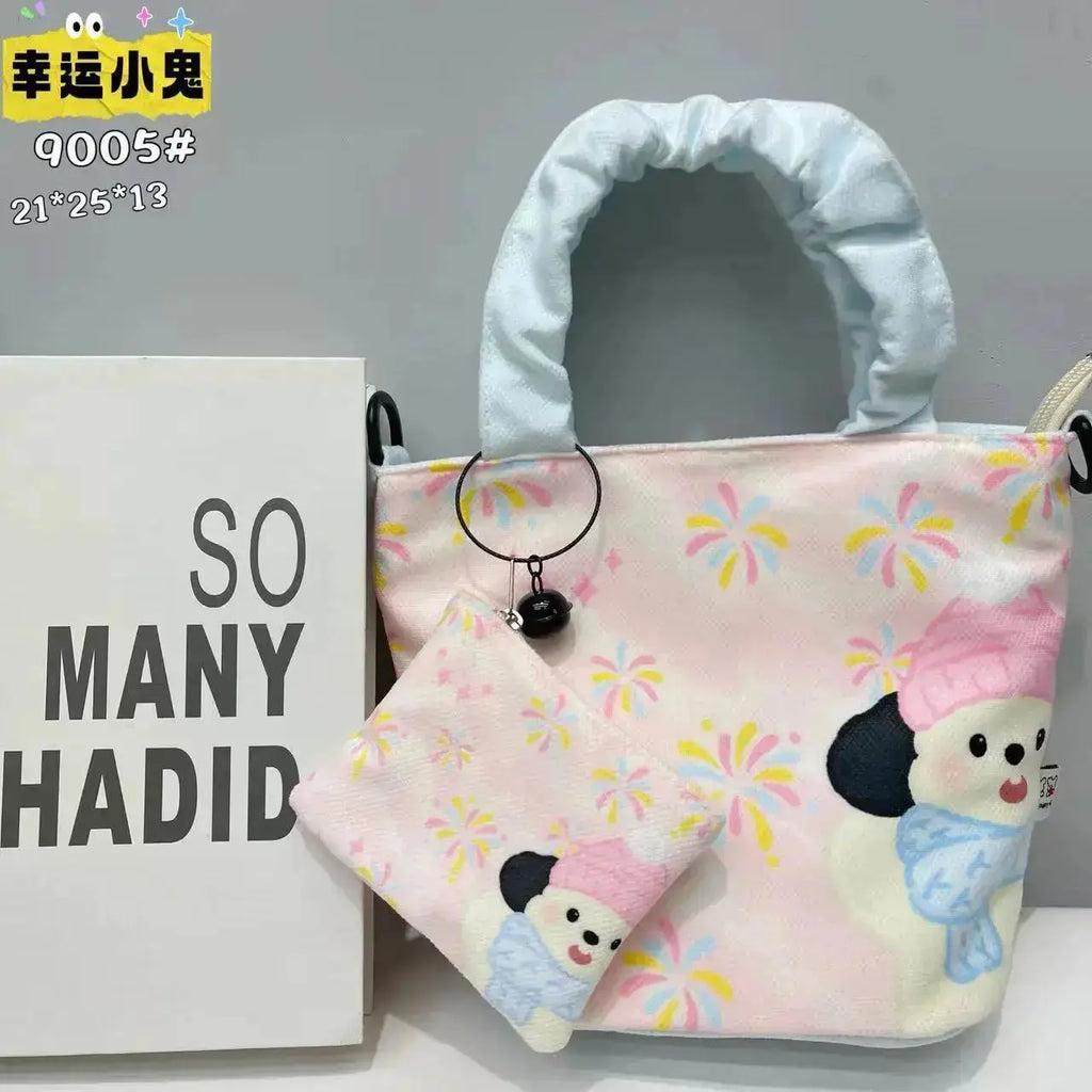 In-Stock New Small Cloth Bag Ins Cute Cartoon Women's Summer Cloth Bag Handbag Casual Tote Bag Upgrade Kasa & Pet