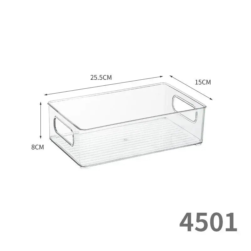 Desktop Storage Box Drawer Built-in Partition Transparent Acrylic Narrow Long Rectangular Cosmetic Workstation Kitchen Kasa & Pet
