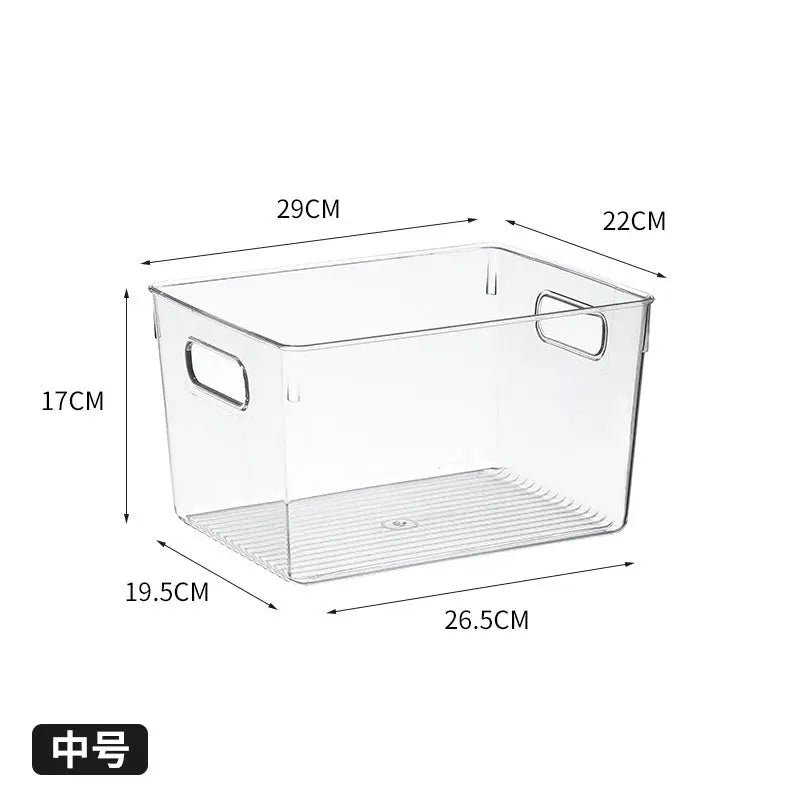 Desktop Storage Box Small Miscellaneous Stationery Sticky Notes Handbook Pencil Transparent Narrow Long Storage Storage Box Kasa & Pet