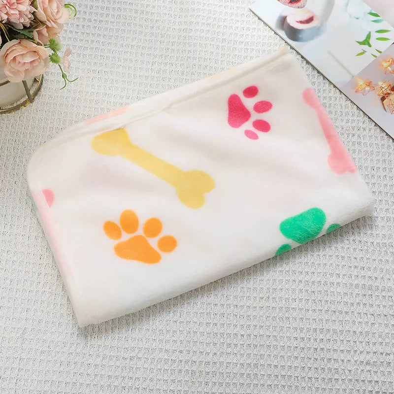 Cross-border pet blanket mat cat and dog flannel blanket autumn and winter warm blanket pet sleeping mat wholesale Kasa & Pet