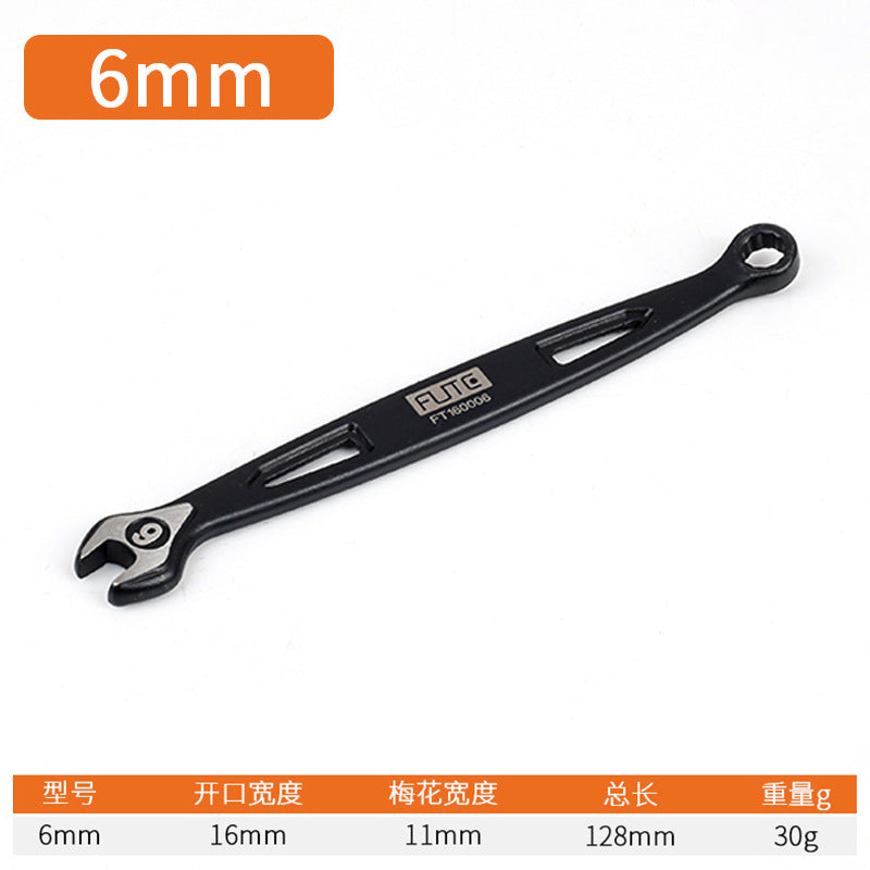 [Industrial dual-purpose wrench] Chrome vanadium steel forged handle hollow black quick wrench extended open-end wrench
