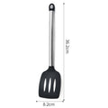 Silicone kitchenware suit 8-piece set stainless steel tube handle spatula baking scraper egg beater cooking hot pot spoon